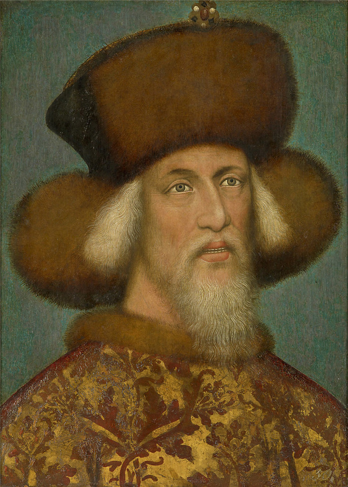 《西吉斯蒙德皇帝肖像》皮萨内洛（Pisanello）高清作品-Portrait of Emperor Sigismund, 1433