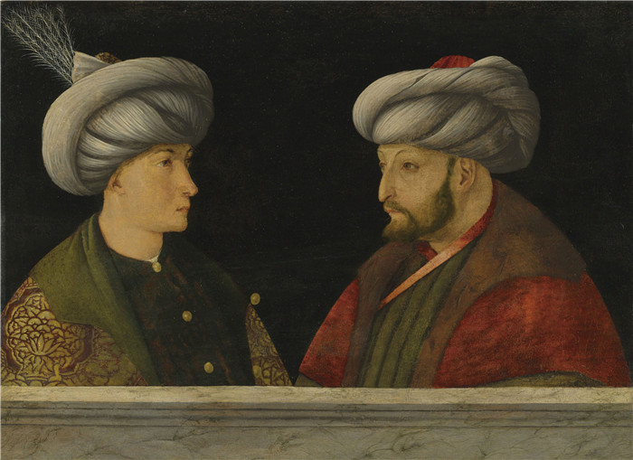 《苏丹穆罕默德二世的肖像》雅各布·贝里尼（Jacopo Bellini）作品-Portrait of Sultan Mehmed II, 1430-1435