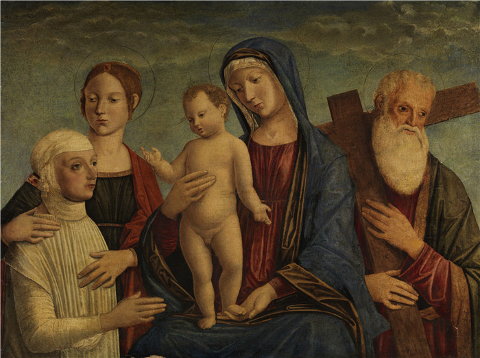 《麦当娜与孩子和圣徒》雅各布·贝里尼（Jacopo Bellini）作品-Madonna with Child and Saints, 1440-50