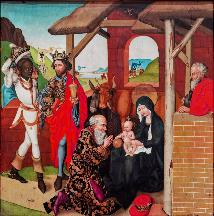 马丁·施高尔（Martin Schongauer）作品-多米尼加人的祭坛画，童年和基督的受难 3