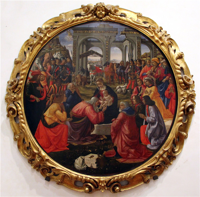 多梅尼科·吉兰达约（Domenico Ghirlandaio）作品-贤士崇拜，1487年