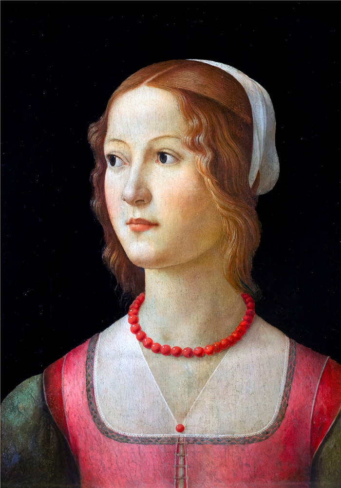 多梅尼科·吉兰达约（Domenico Ghirlandaio）作品-一位年轻女子的肖像