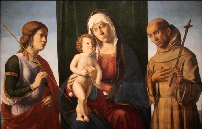 西玛·达·科内利亚诺(Cima da Conegliano)高清作品-麦当娜和两位圣人之间的孩子