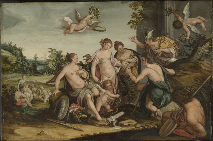 汉斯·冯·亚琛 （Hans von Aachen） 的画作-巴黎的审判