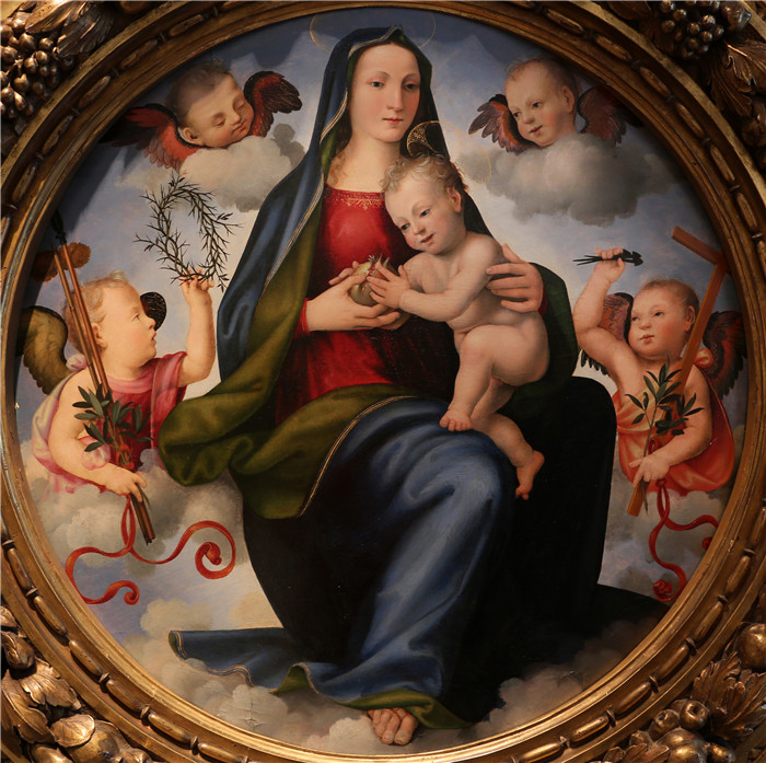 马里奥托·阿尔贝蒂内利 （Mariotto Albertinelli） 作品-圣母玛利亚和孩子