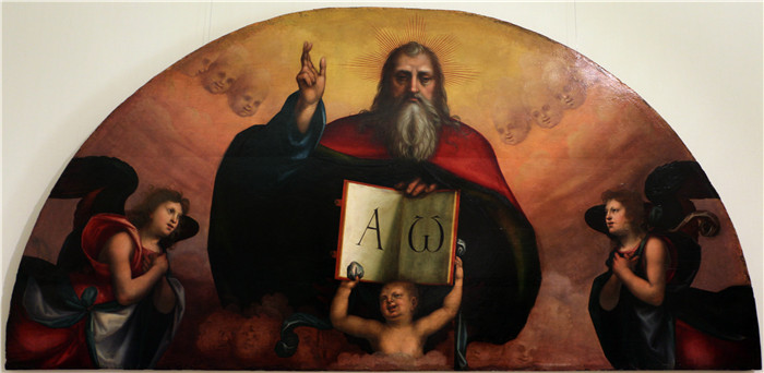 马里奥托·阿尔贝蒂内利 （Mariotto Albertinelli） 作品-永恒的父亲和天使，1510年