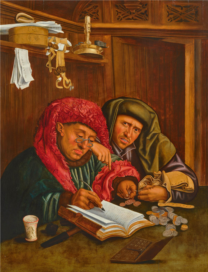 马里努斯·范·雷默斯瓦莱(Marinus van Reymerswaele)作品-两个税吏