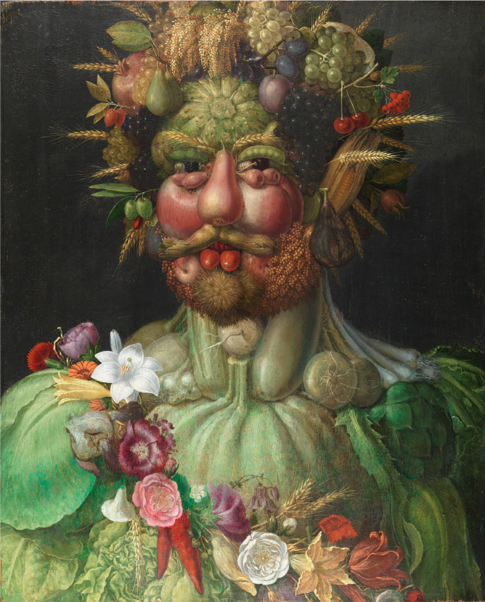 朱塞佩·阿辛博多（Giuseppe Arcimboldo）-哈布苏尔格的鲁道夫二世 饰 Vertumnus