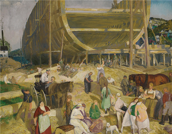 乔治·贝洛斯（George Bellows）作品-造船厂协会
