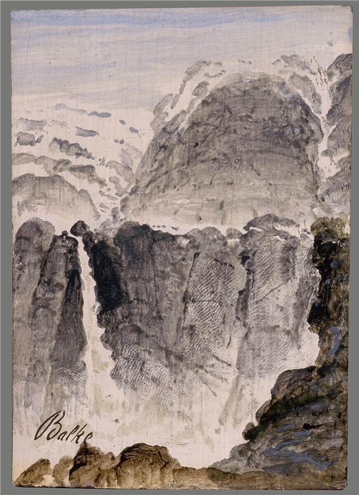 佩德·巴尔克(Peder Balke)作品-Rjukanfossen