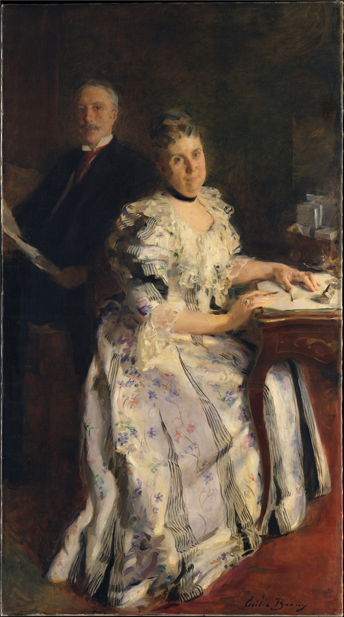塞西莉亚·博克斯(Cecilia Beaux)作品-Anson Phelps Stokes 夫妇