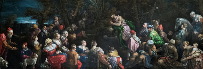 弗朗切斯科·巴萨诺（Francesco Bassano the Younger） 的画作-在 San Giacomo dall'Orio （威尼斯） 的施洗约翰 （John） 的讲道