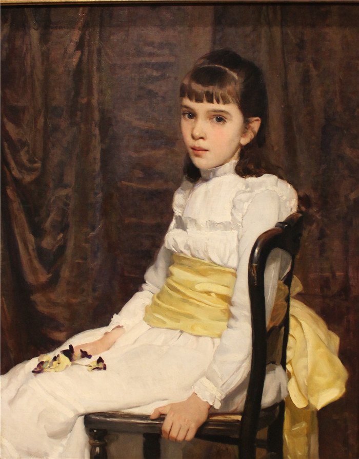 塞西莉亚·博克斯(Cecilia Beaux)作品-一个小女孩
