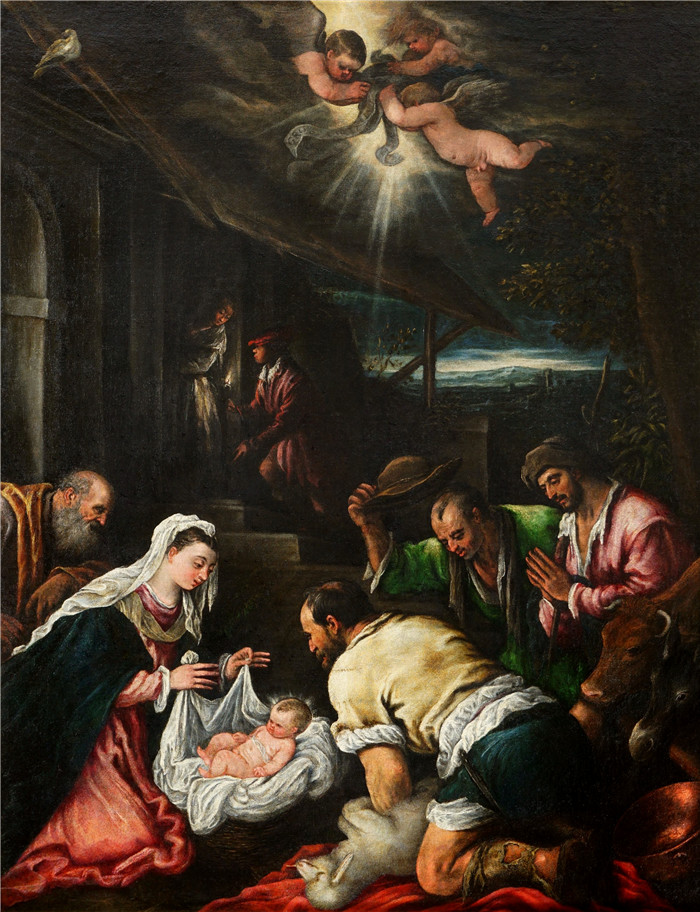 弗朗切斯科·巴萨诺（Francesco Bassano the Younger） 的画作-牧羊人的崇拜