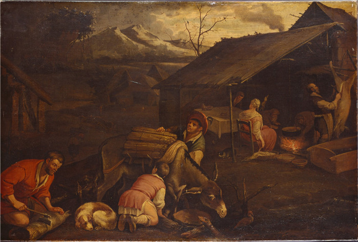 弗朗切斯科·巴萨诺（Francesco Bassano the Younger） 的画作-冬