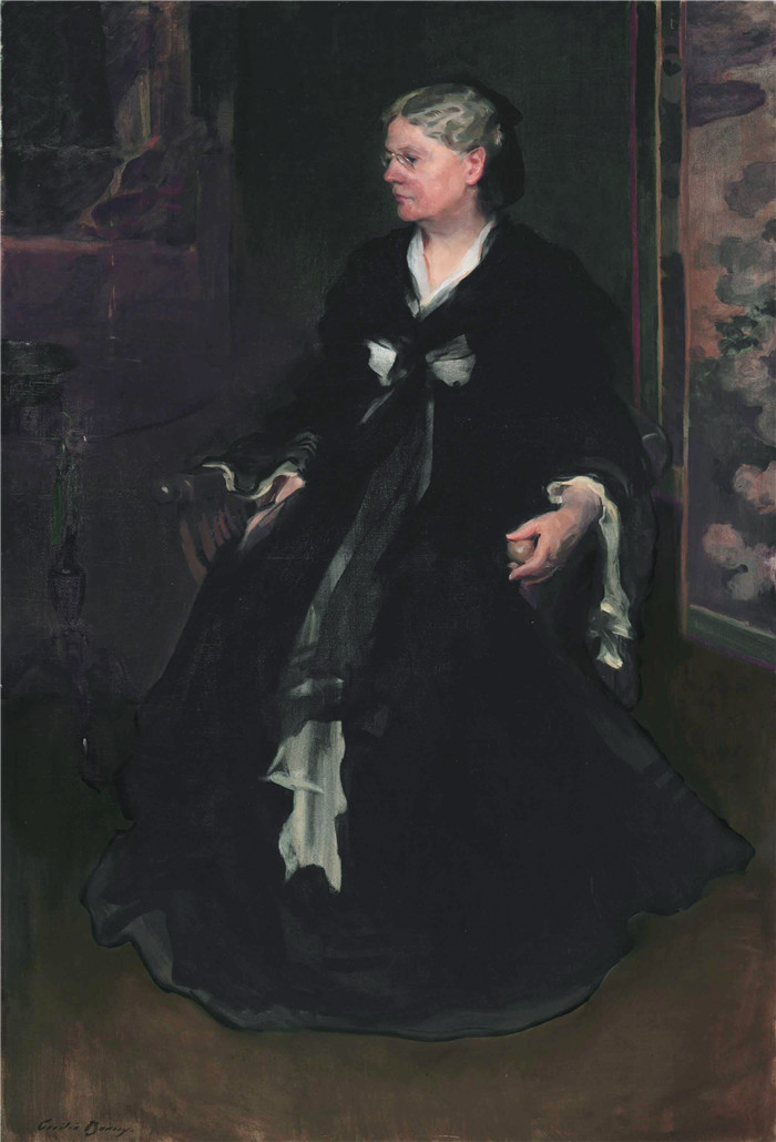 塞西莉亚·博克斯(Cecilia Beaux)作品-Elizabeth M. Howe 夫人