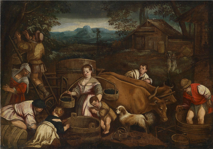 弗朗切斯科·巴萨诺（Francesco Bassano the Younger） 的画作-秋天（收获）