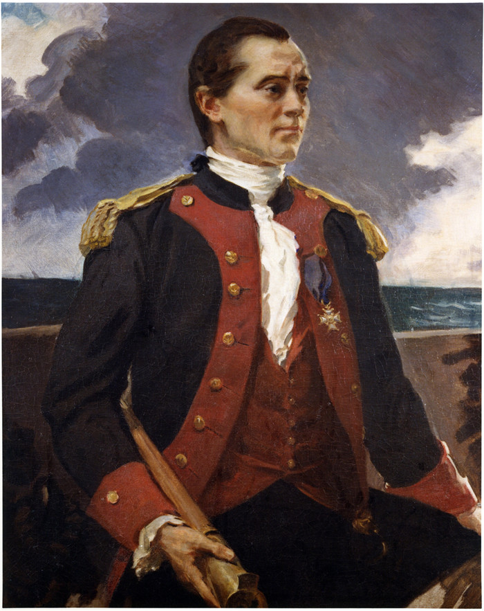 塞西莉亚·博克斯(Cecilia Beaux)作品-约翰·保罗·琼斯上尉,大陆海军