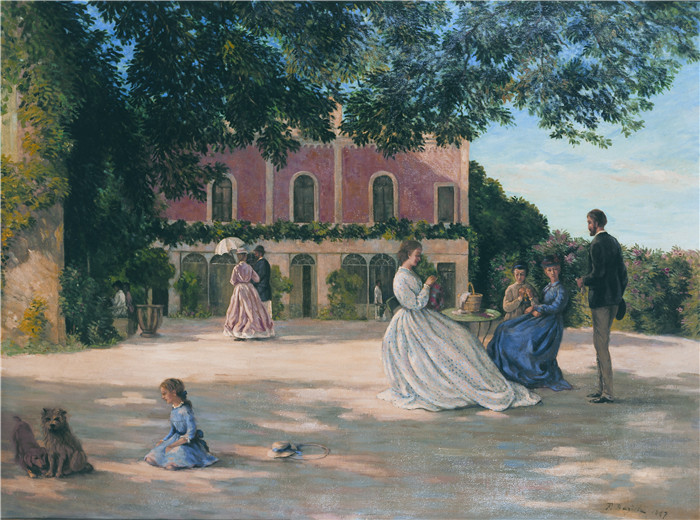 弗雷德里克·巴泽(Frédéric Bazille)-La Terrasse de Méric