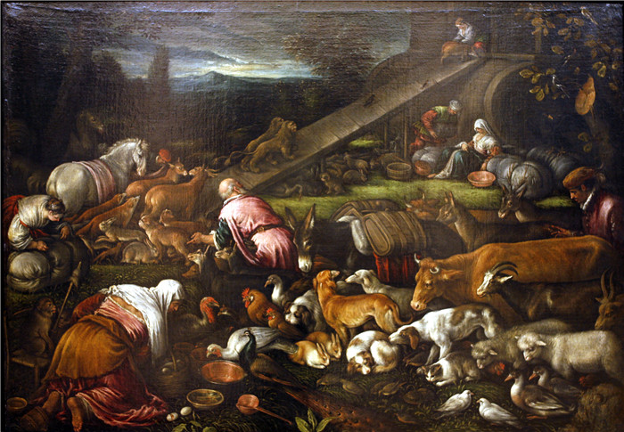 弗朗切斯科·巴萨诺（Francesco Bassano the Younger） 的画作-动物进入方舟