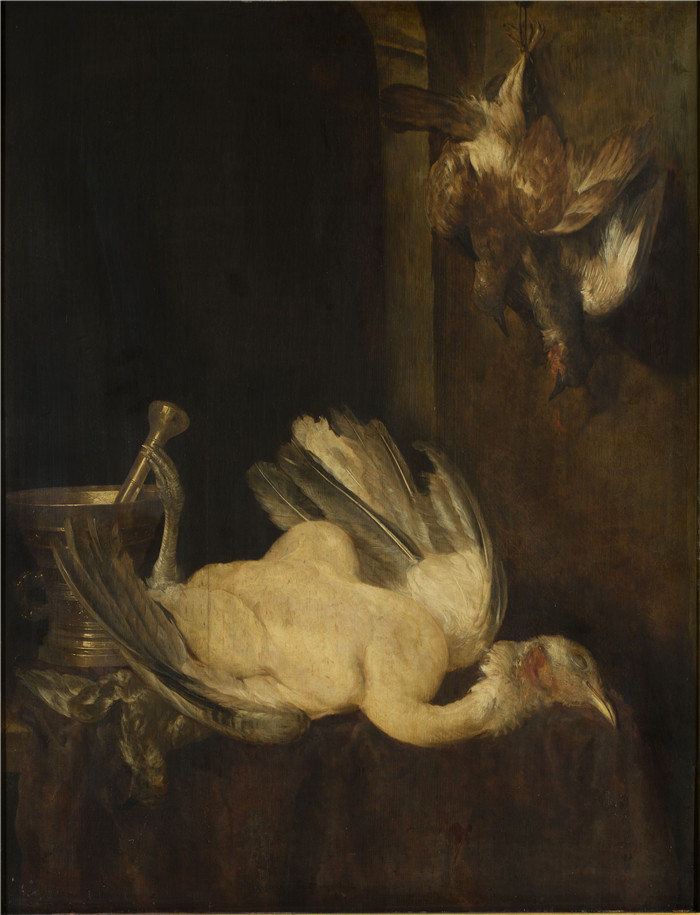 亚伯拉罕·范·贝耶伦（Abraham van Beijeren）作品-死鸟的静物