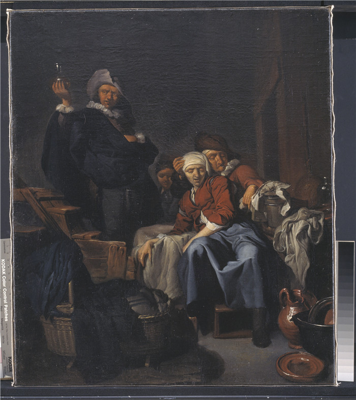 科内利斯·彼得斯·贝加（Cornelis Pietersz Bega）作品-生病的农妇