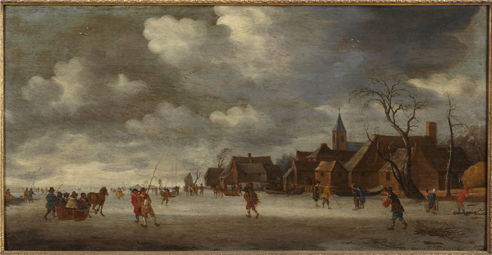 亚伯拉罕·比尔斯特拉滕 （Abraham Beerstraten） 画作-冬季场景