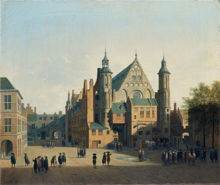 格里特·伯克海德（Gerrit Berckheyde）作品-海牙 Binnenhof 景观