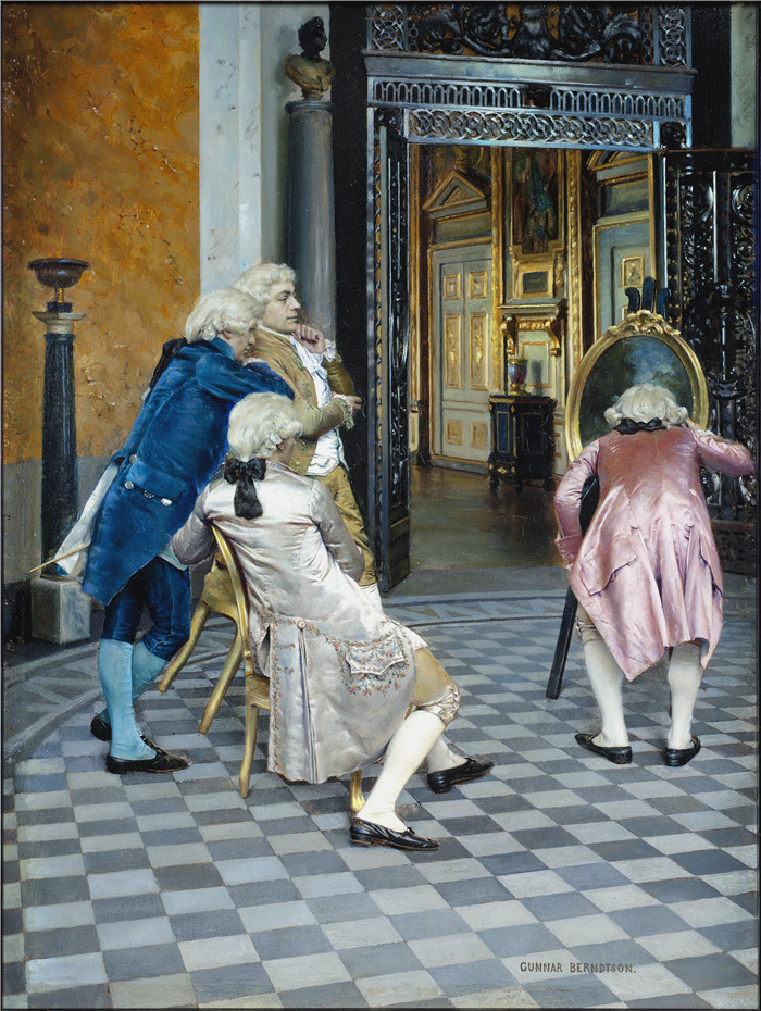 贡纳尔·伯恩特森（Gunnar Berndtson）作品-卢浮宫的艺术鉴赏家