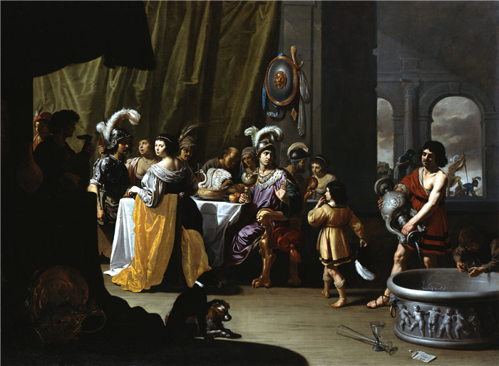 扬·范·比勒特（Jan Van Bijlert）作品-亚历山大和克莱托斯的盛宴