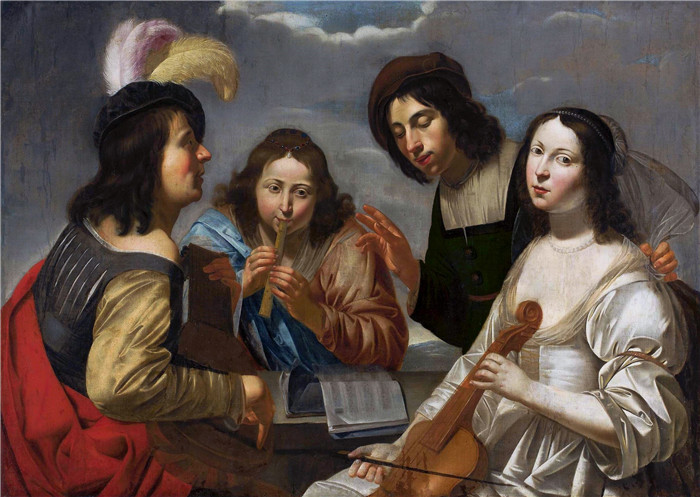 扬·范·比勒特（Jan Van Bijlert）作品-一场音乐会