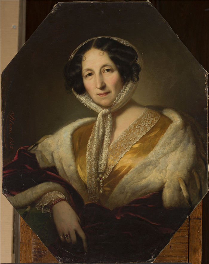 卡尔·冯·布拉斯 (Karl von Blaas)作品-伊丽莎白·沃龙佐娃 née Branicka (1792-1880) 的肖像