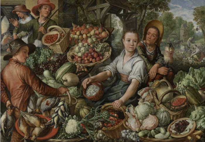 约阿希姆·布克莱尔(Joachim Beuckelaer)作品-蔬菜市场