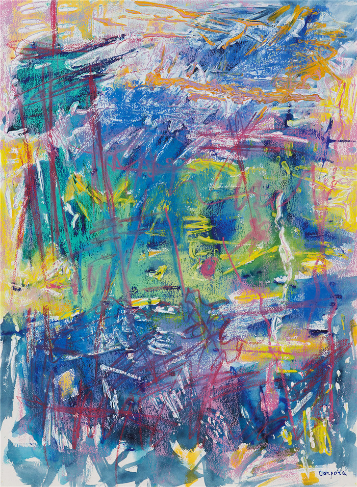 安东尼奥·库普拉（Antonio Corpora）作品-COMPOSIZIONE tecnica mista su cartoncino