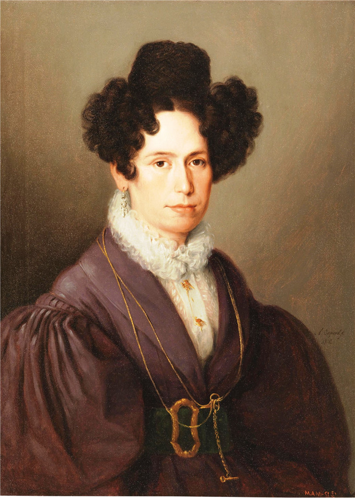 安东尼奥·玛丽亚·埃斯基韦尔(Antonio Maria Esquivel)油画-Fernanda Pascual de Miranda (Museo del Prado)