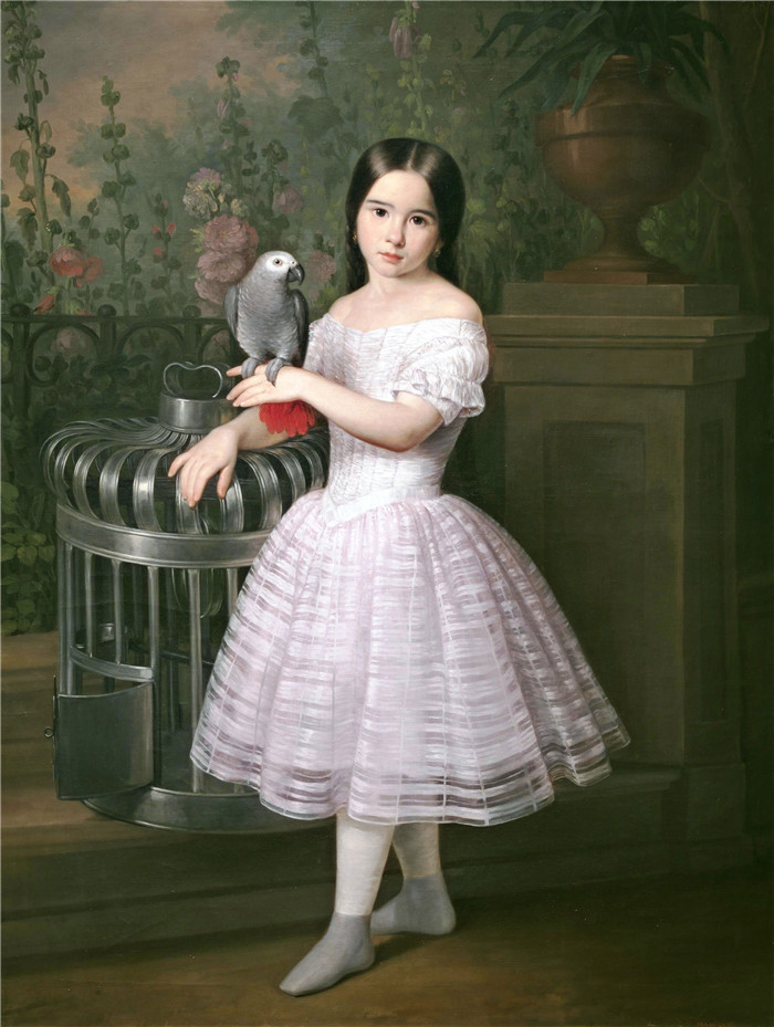 安东尼奥·玛丽亚·埃斯基韦尔(Antonio Maria Esquivel)油画-Rafaela Flores Calderon (1846)