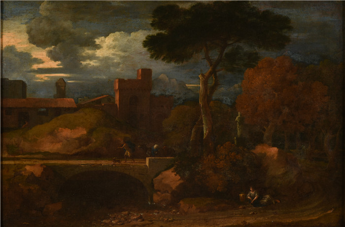 《历史景观》塞巴斯蒂安·波登(Sébastien Bourdon)作品-Paysage historique Huile