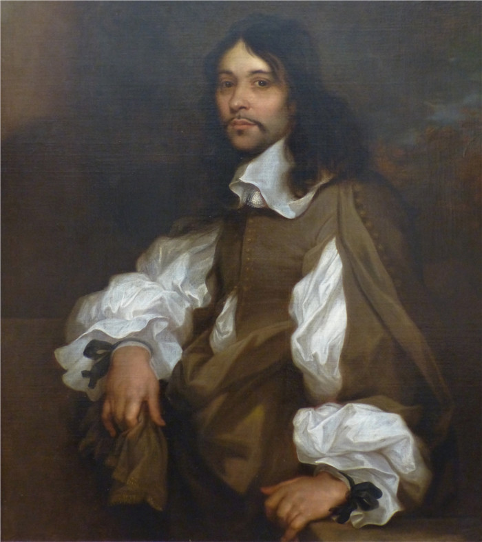 塞巴斯蒂安·波登(Sébastien Bourdon)作品-戴黑丝带的男人肖像