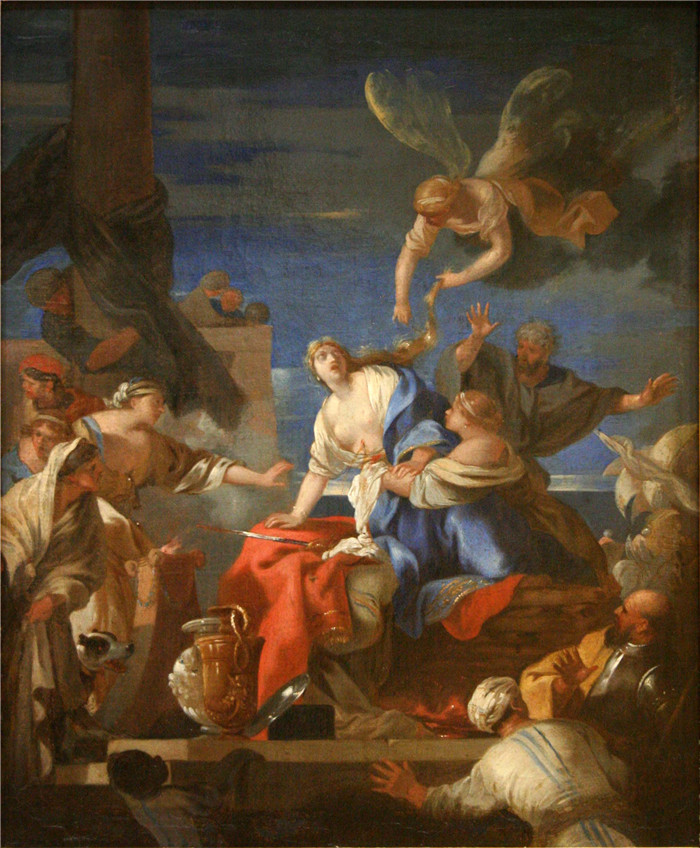 塞巴斯蒂安·波登(Sébastien Bourdon)作品-迪多之死 La mort de Didon