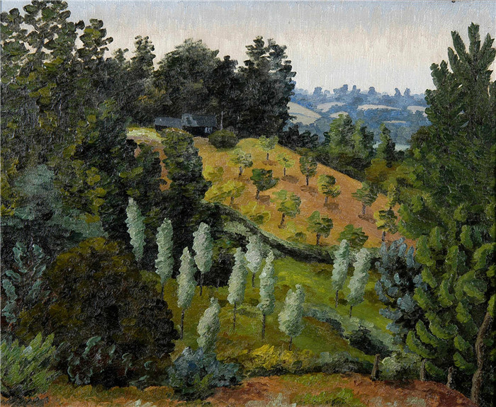 《景观斯托克》塞德里克·莫里斯（Cedric Morris）-Landscape Stoke by Nayland