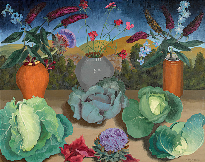 《卷心菜》塞德里克·莫里斯(Cedric Morris)-Cabbages, 1953