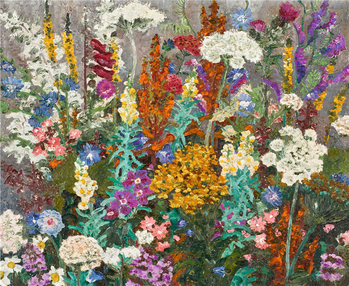 《草地(野花)》塞德里克·莫里斯(Cedric Morris)-MEADOW (WILD FLOWERS), 1928