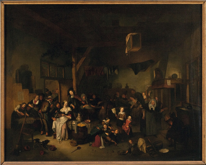 理查德·布拉肯伯格（Richard Brakenburgh）作品-酒馆场景Tavern Scene
