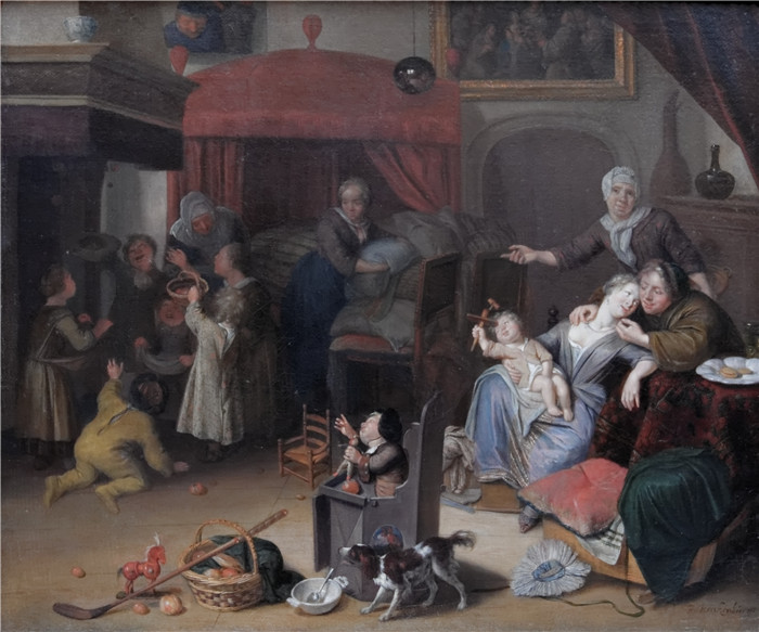 《圣尼古拉斯盛宴》理查德·布拉肯伯格(Richard Brakenburgh)作品-Feast of St Nicholas