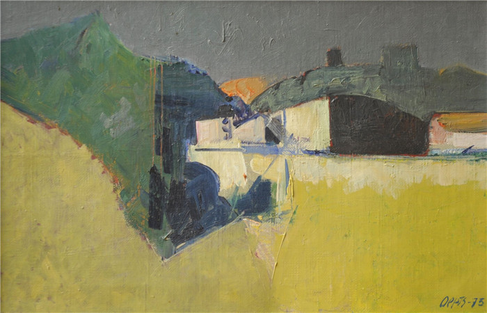 《法国风景》威廉·奥普茨（Willem Oepts）作品-French landscape oil on canvas 27.3 x 41.5 cm,