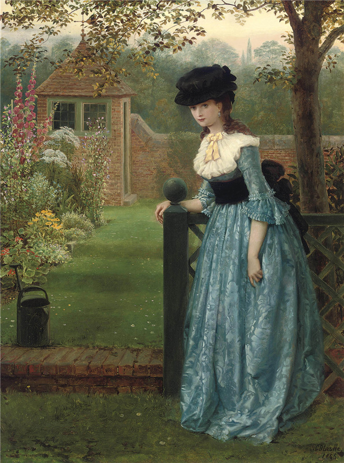 乔治·邓禄普·莱斯利（George Dunlop Leslie）油画-克拉丽莎ra clarissa