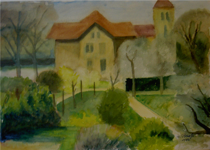 汉斯·布拉斯 （Hans Brass） 的画作-早春