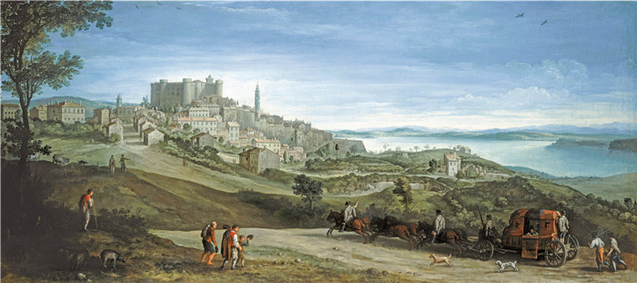 《布拉恰诺的景色》保罗·布里尔(Paul Bril) 的画作-View of Bracciano