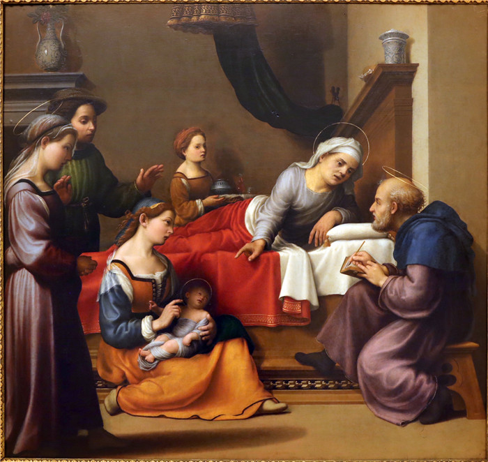 朱利亚诺·布加迪尼（Giulia Bugiardini）作品-出生的浸信会nascita del battista, 1517-18, 01