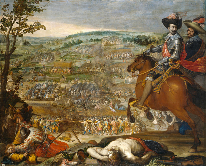 《勒鲁斯战役（1622年）》文森佐·卡尔杜奇 （Vincenzo Carducci，又名Vicente Carducho） 的画作-弗Batalla Fleurus (1622)
